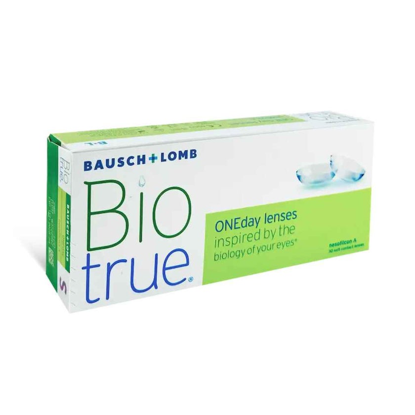 Biotrue One Day Clear Contact Lenses, Base Curve 8.6, Power -0.50, Pack of 30’s