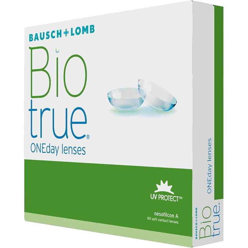 Biotrue One Day Clear Contact Lenses, Base Curve 8.6, Power -4.00, Pack of 90’s