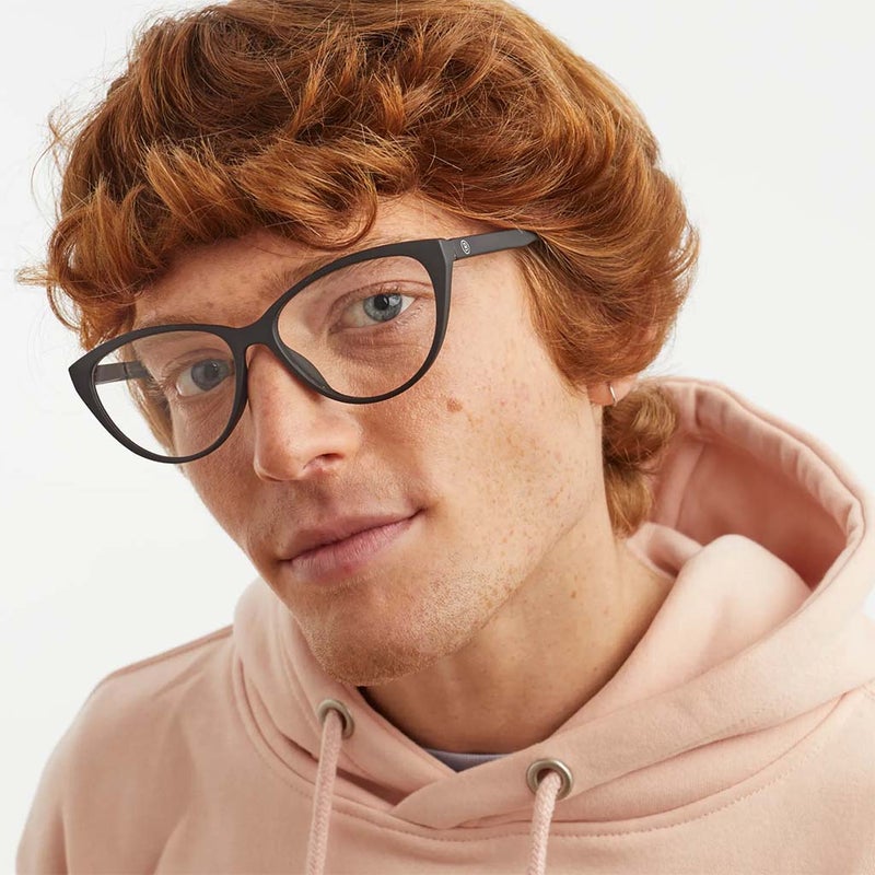 Barner Reading Glasses Astoria Black Noir - Plano Power