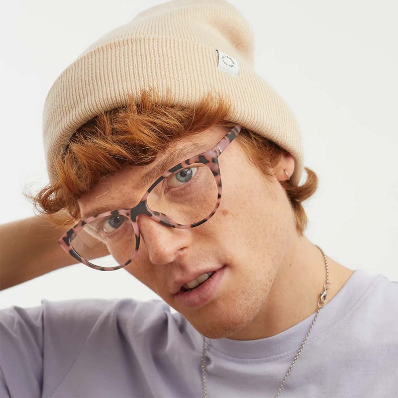 Barner Reading Glasses Astoria Pink Tortoise - Plano Power