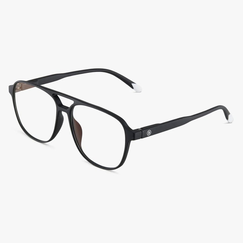 Barner Unisex Reading Glasses, Aviator Shape, Matte Black - +1.00 Power