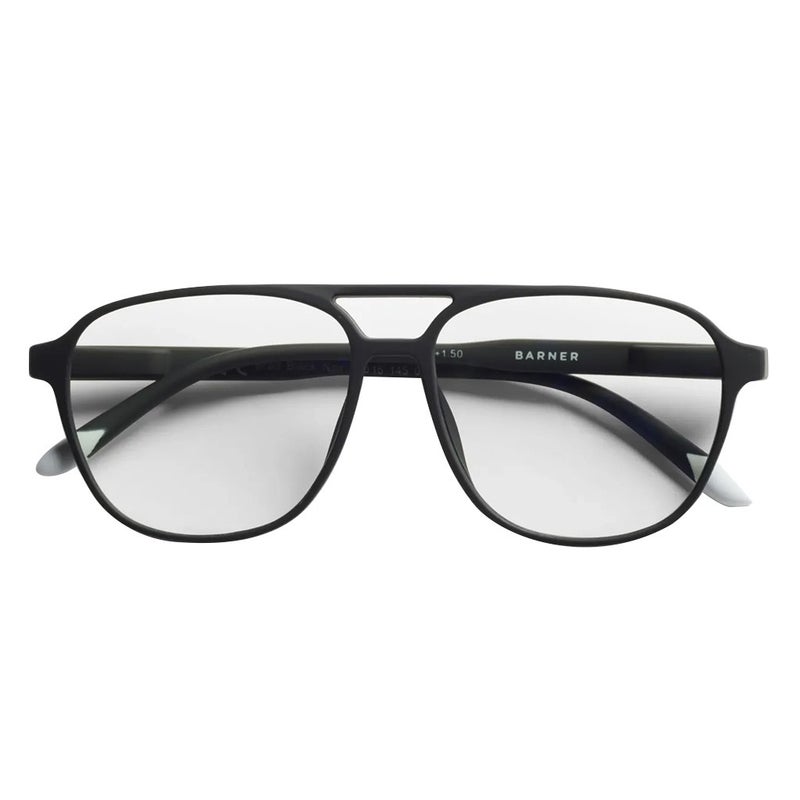 Barner Reading Glasses Brad Black Noir - Power +1.50
