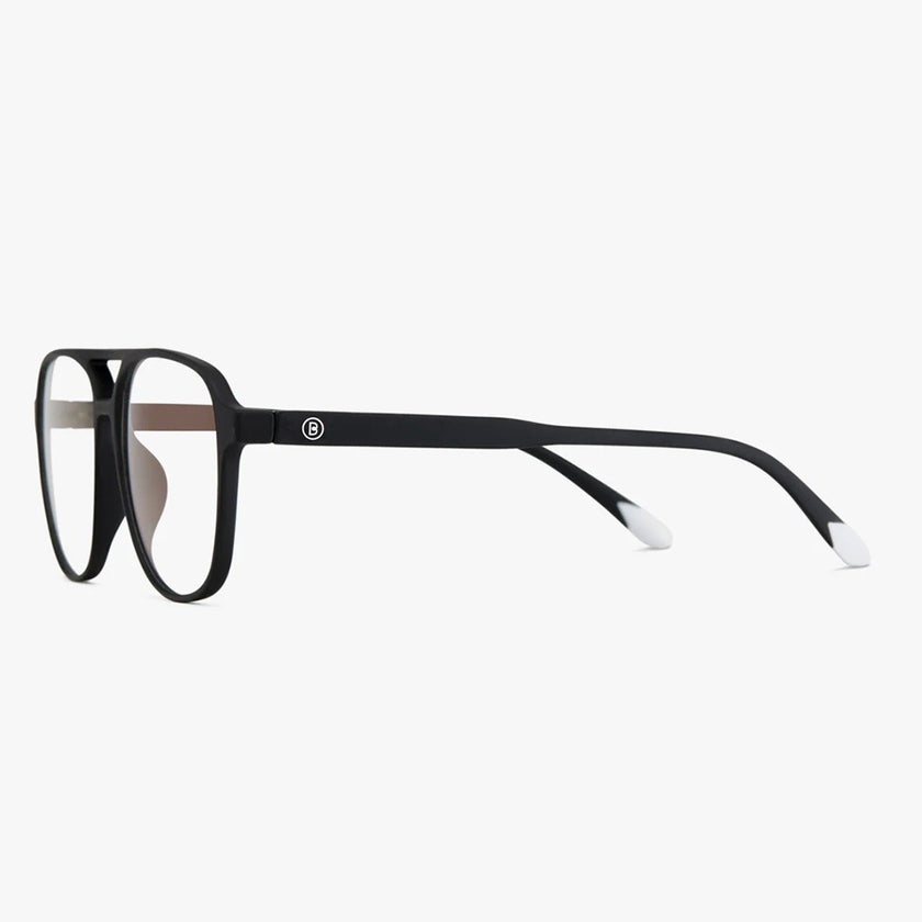 Barner Unisex Reading Glasses, Aviator Shape, Matte Black - Plano Power