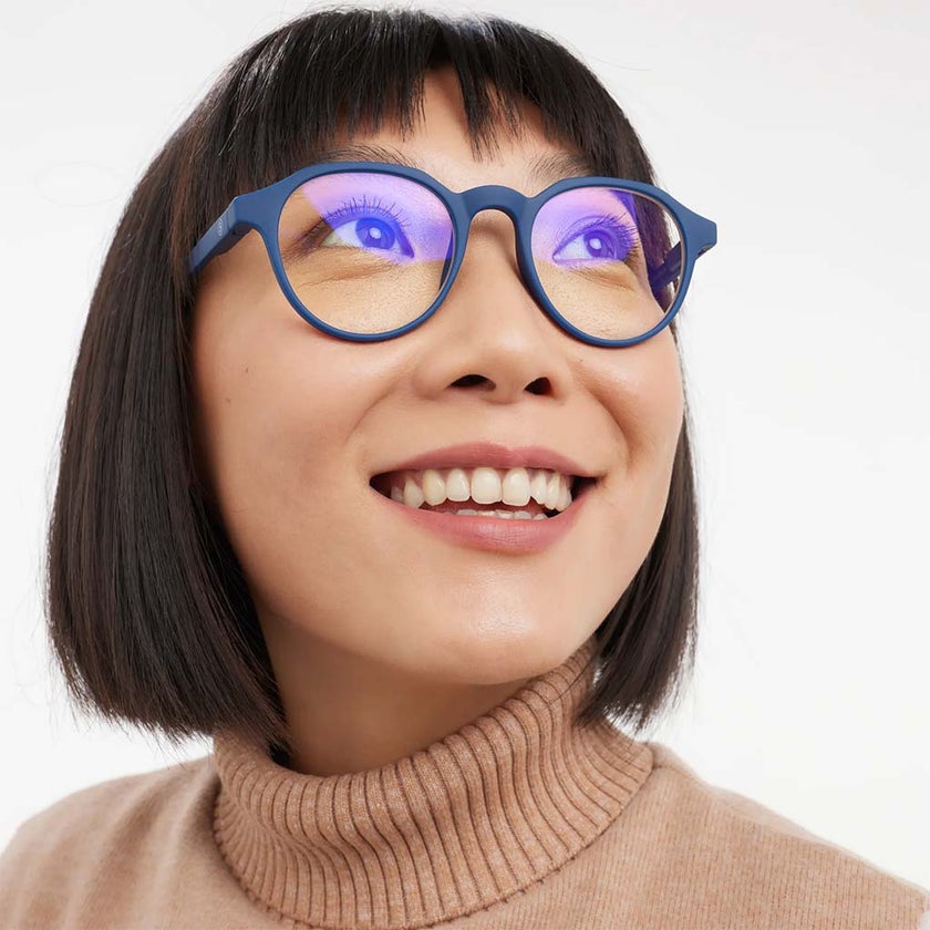 Barner Unisex Reading Glasses, Phantos Shape, Navy - +2.50 Power