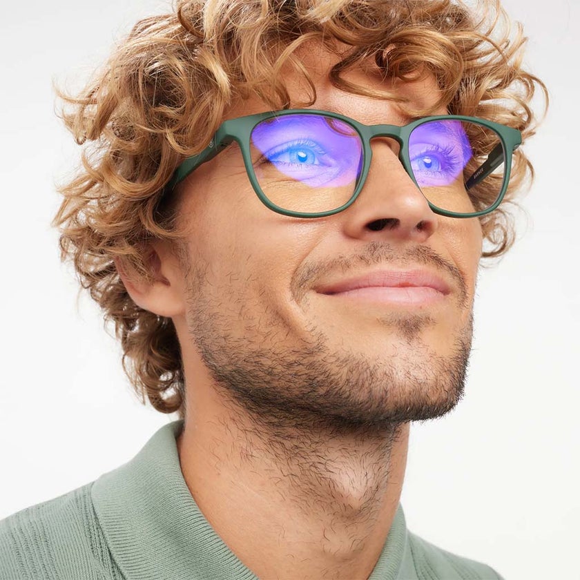 Barner Unisex Reading Glasses, Phantos Shape, Dark Green - Plano Power