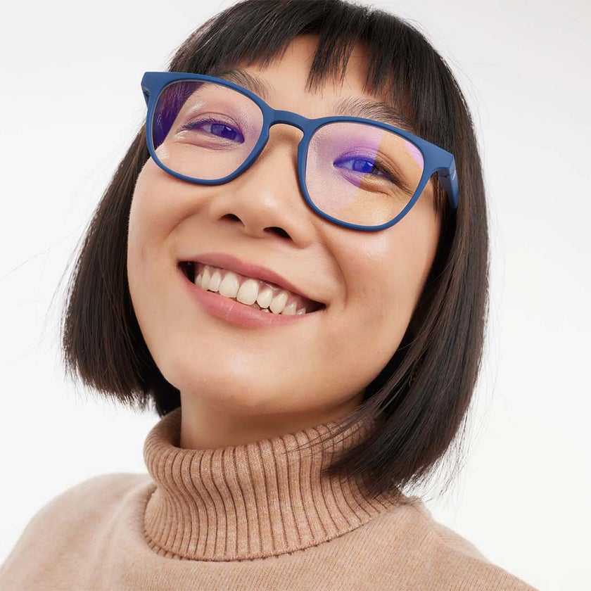 Barner Unisex Reading Glasses, Phantos Shape, Navy - Plano Power