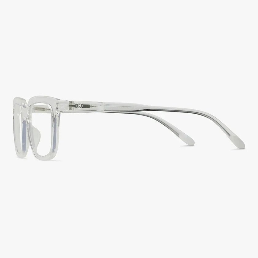 Barner Unisex Reading Glasses, Rectangle Shape, Transparent - +1.00 Power