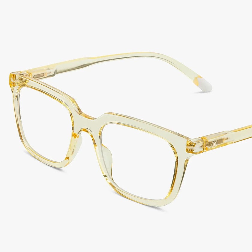 Barner Unisex Reading Glasses, Rectangle Shape, Gold - Plano Power
