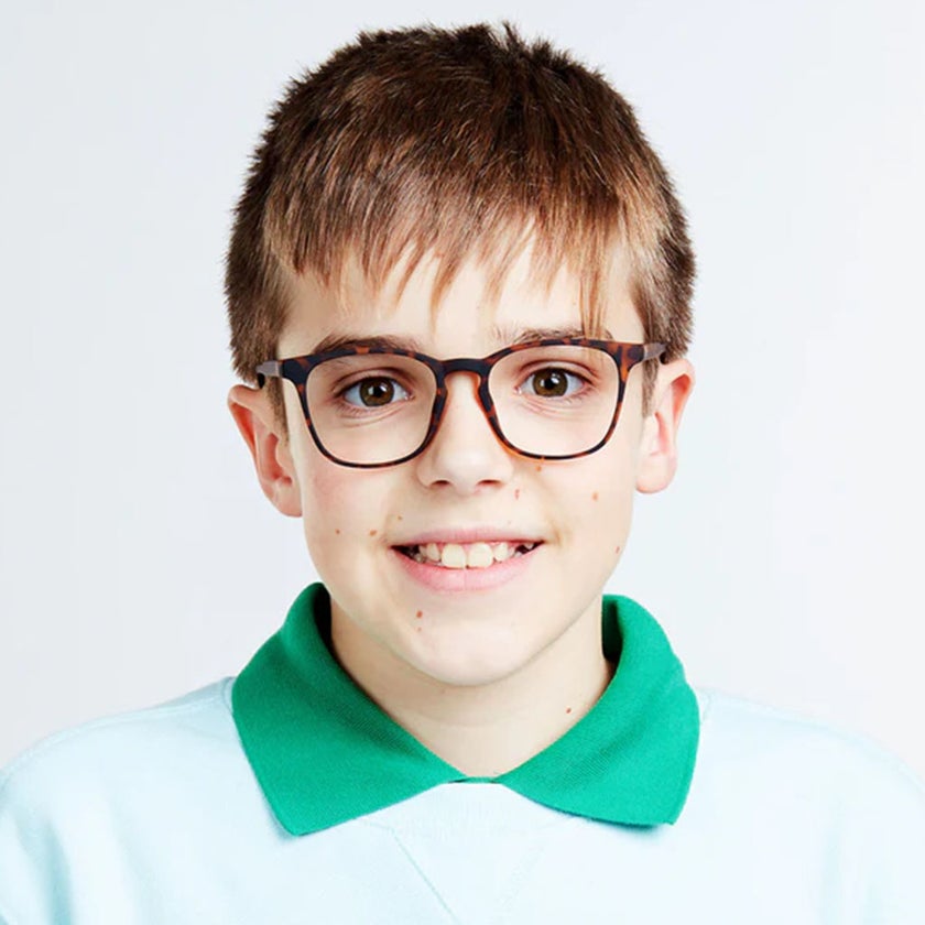 Barner Kids Reading Glasses, Phantos Shape, Havana - Plano Power