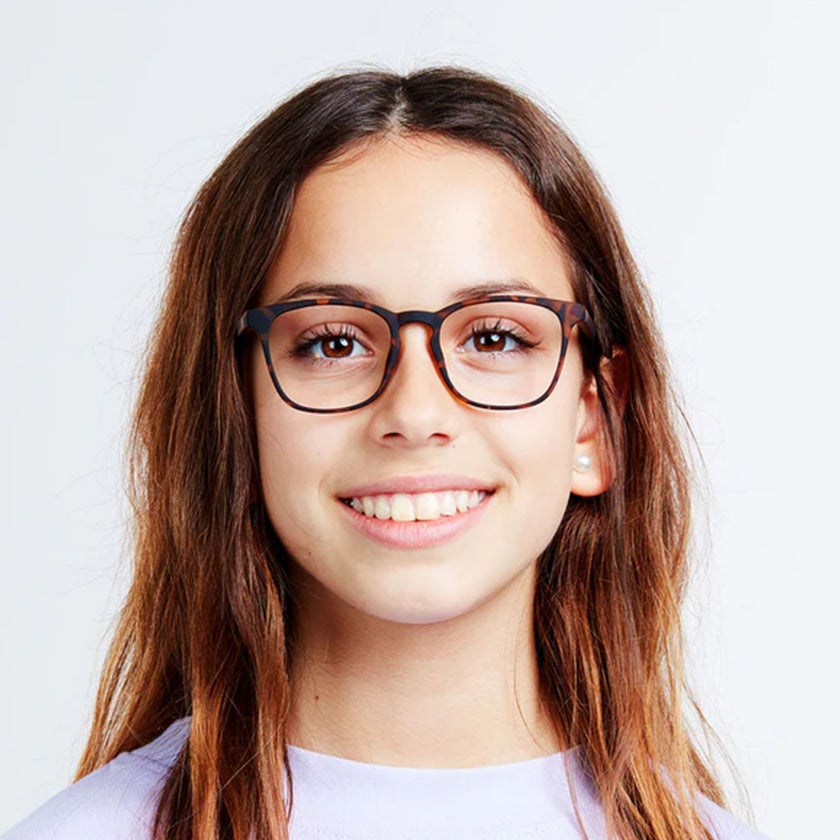 Barner Kids Reading Glasses, Phantos Shape, Havana - Plano Power