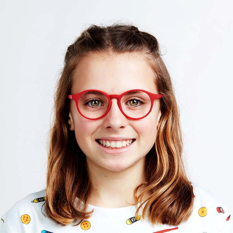 Barner Kids Reading Glasses Le Marais Ruby Red - Power Plano
