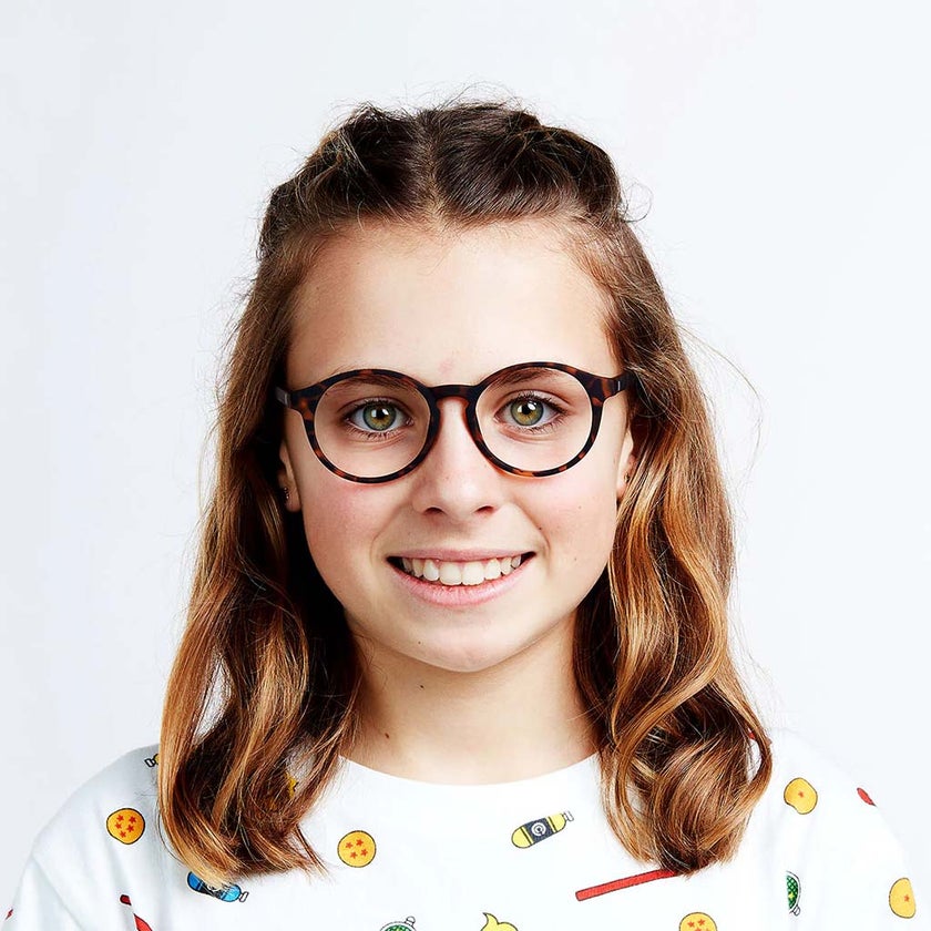 Barner Kids Reading Glasses, Phantos Shape, Havana - Plano Power