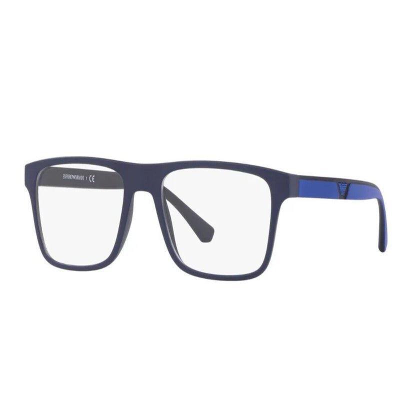 Emporio Armani Men's Optical Frames, Rectangle Shape, Size 54 - 57591W-0EA4115