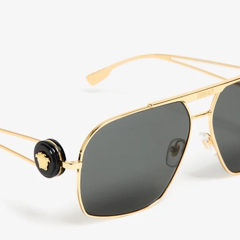 Versace Men's Sunglasses, Aviator Shape, Size 62 - 100287-0VE2269