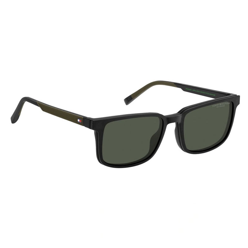 Tommy Hilfiger Men's Sunglasses, Rectangular Shape TH2145/CS - Black /Green