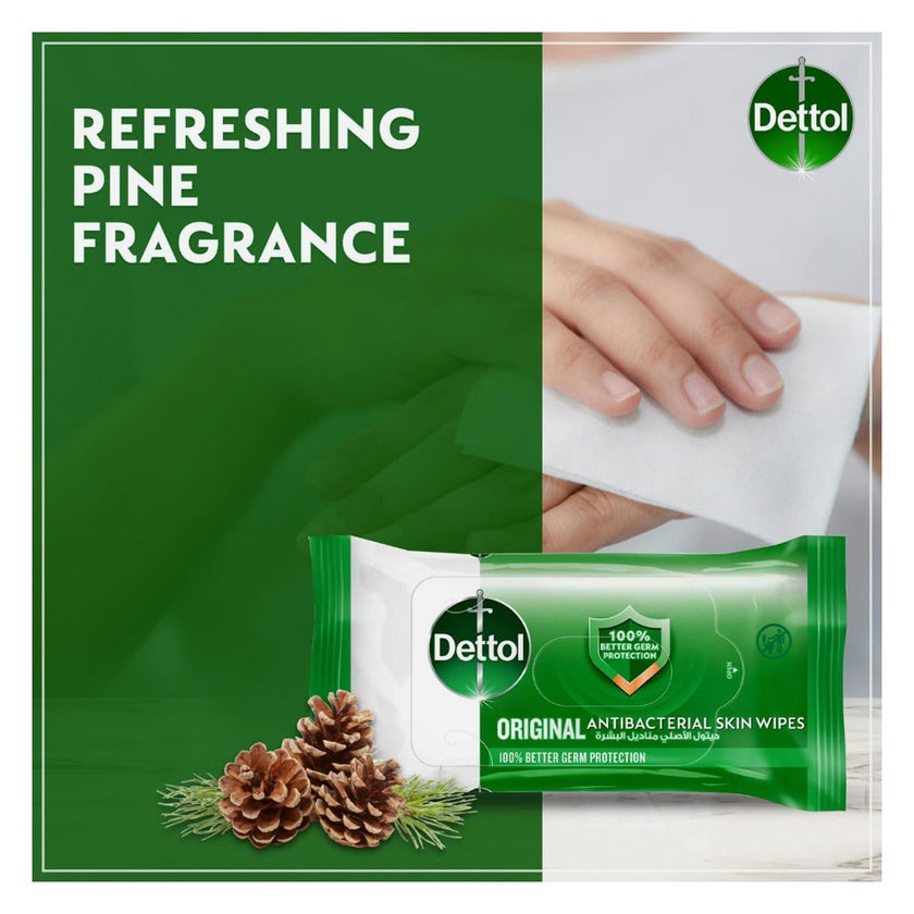 Dettol Anti-Bacterial Wipes, Pack of 20's