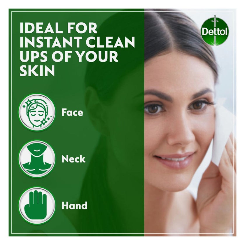 Dettol Anti-Bacterial Wipes, Pack of 80's