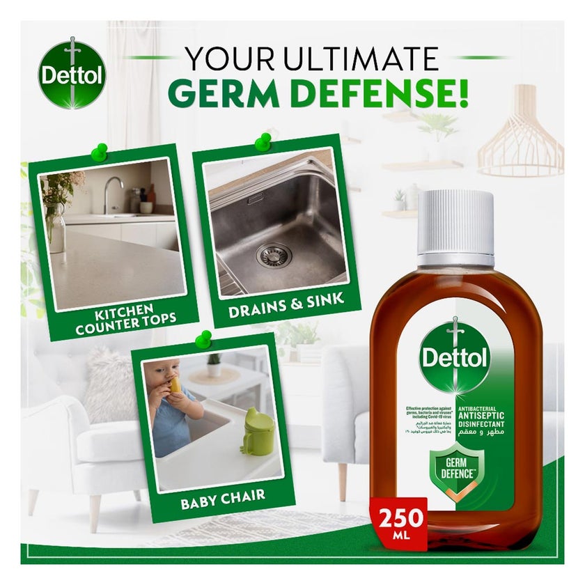 Dettol Antibacterial & Antiseptic Disinfectant Liquid 250ml