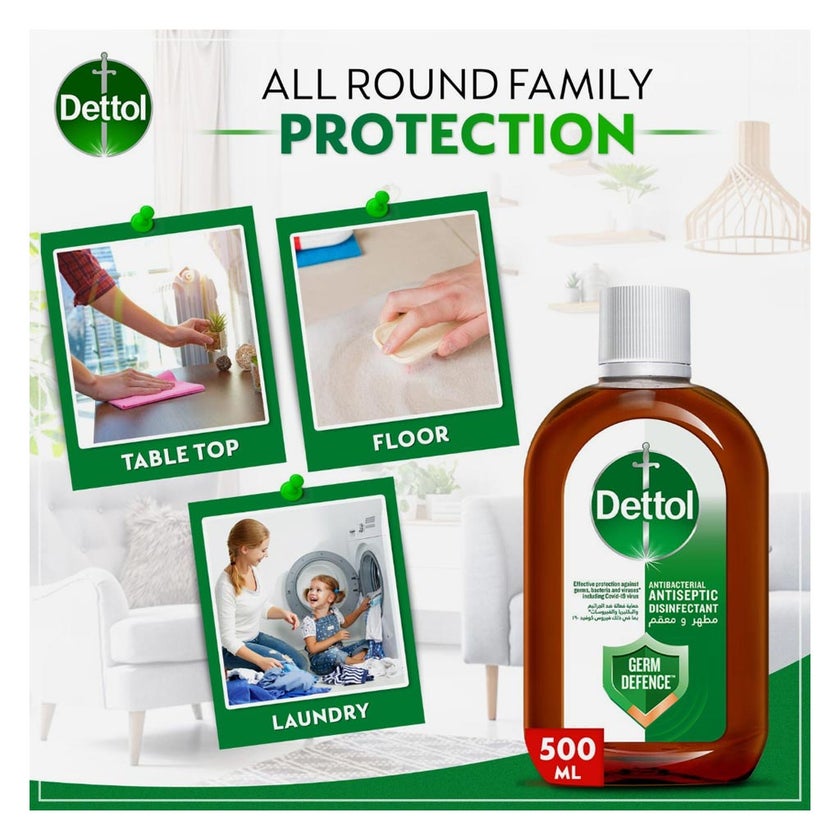 Dettol Antibacterial & Antiseptic Disinfectant Liquid 500ml