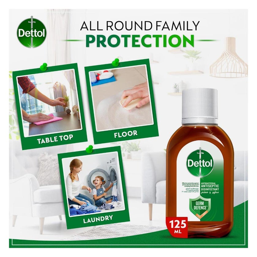 Dettol Antibacterial & Antiseptic Disinfectant Liquid 125ml