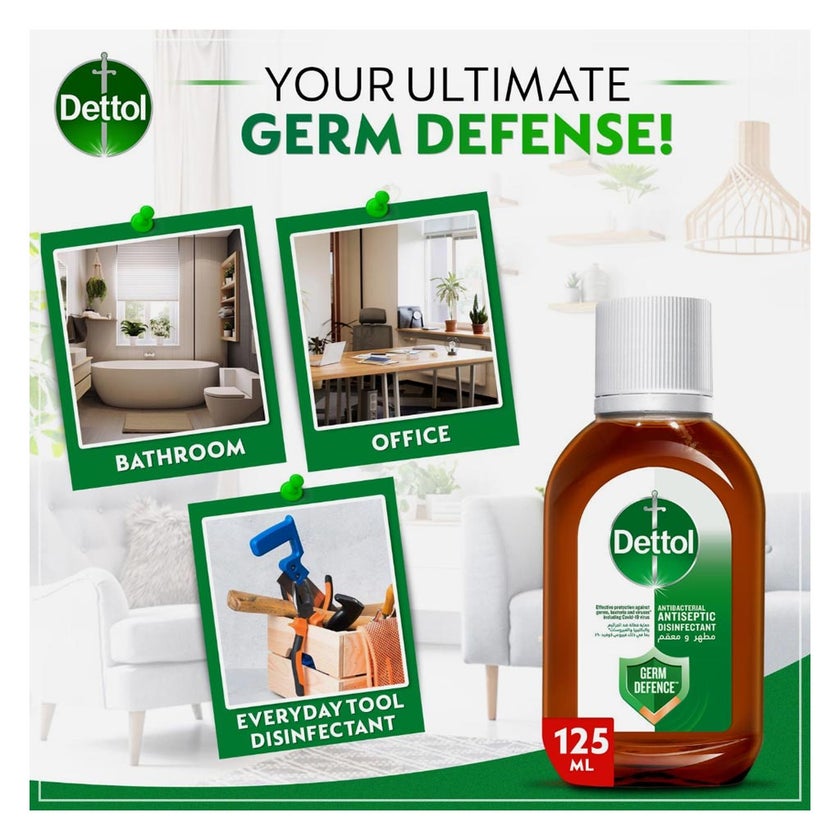 Dettol Antibacterial & Antiseptic Disinfectant Liquid 125ml