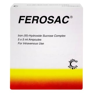 Ferosac 20mg/ml Iron Injection, Pack of 5's
