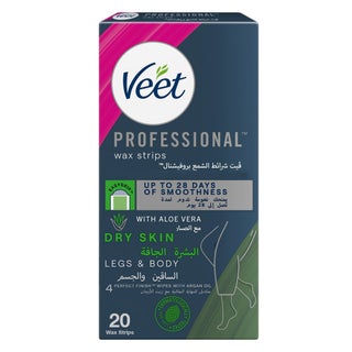 Veet Dry Skin Wax Strips, Pack of 20's