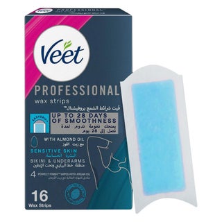Veet Bikini & Under Arm Sensitive Skin Wax Strips, Pack of 16's