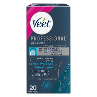 Veet Sensitive Skin Wax Strips, Pack of 20's