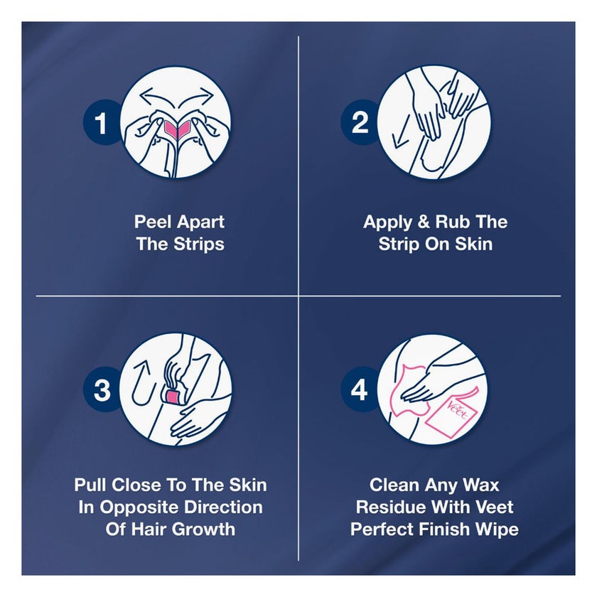 Veet Sensitive Skin Wax Strips, Pack of 20's