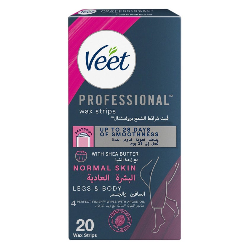 Veet Normal Skin Wax Strips, Pack of 20's