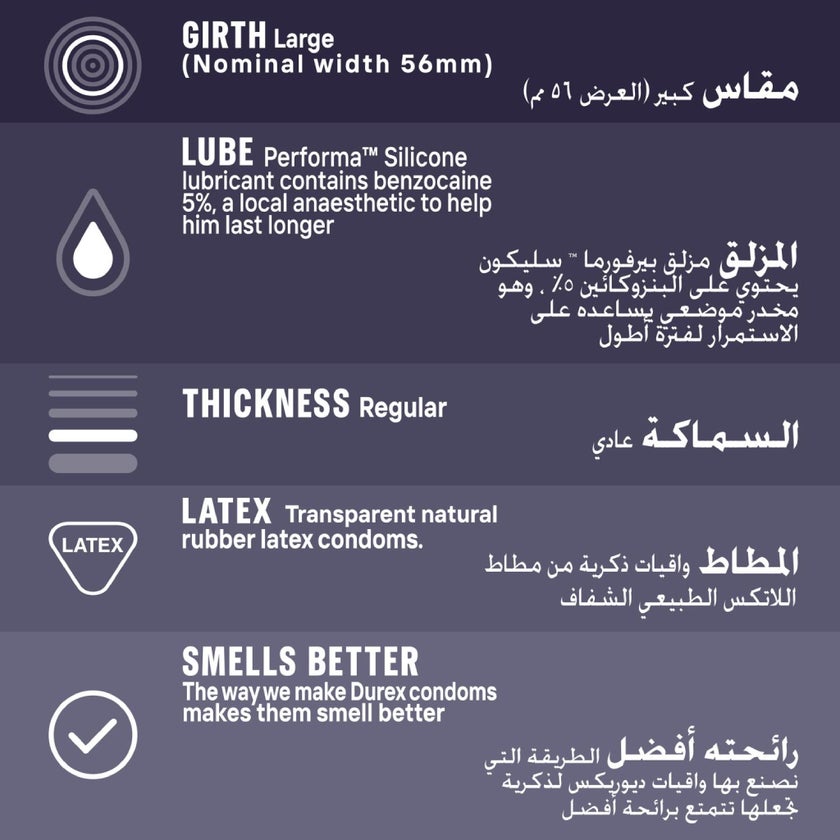 Durex Mutual Pleasure Condoms, Pack of 10's