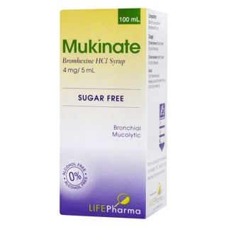 Mukinate 4mg/5ml Sugar Free Syrup 100ml