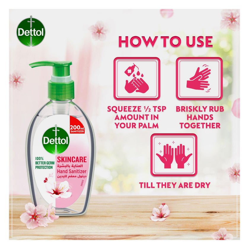 Dettol Skincare Antibacterial Hand Sanitizer 200ml