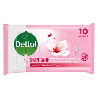 Dettol Skincare Anti-Bacterial Wipes, Pack of 10's