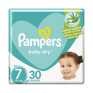 Pampers Baby Dry Diapers, Size 7, 15+kg, Pack of 30's