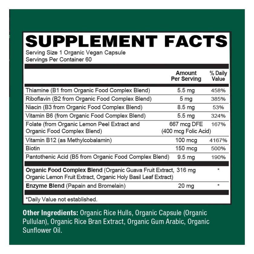 Plant Fusion Vitamin B-Complex Capsules, Pack of 60's