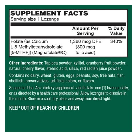 Plant Fusion Methylfolate Lozenges, Pack of 60's