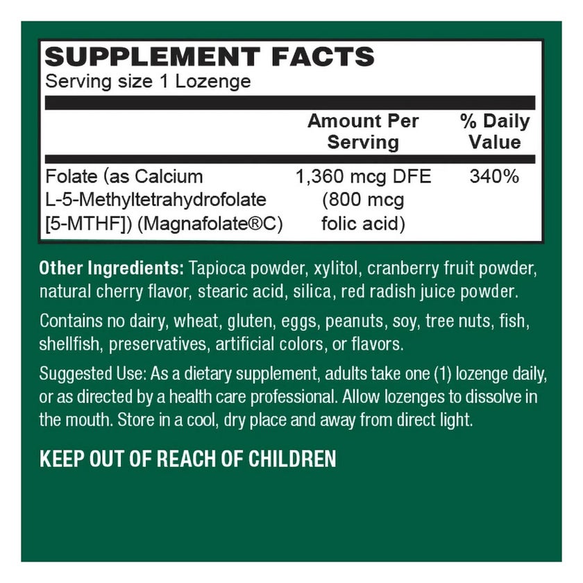 Plant Fusion Methylfolate Lozenges, Pack of 60's