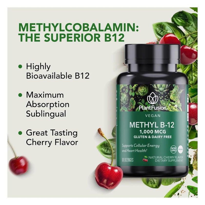 Plant Fusion Methyl B12 1000mcg Lozenges, Pack of 60's