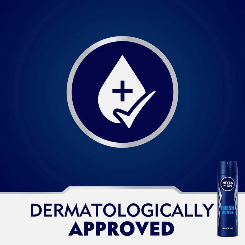 Nivea Men Fresh Active Deo Spray 150ml, Pack of 2