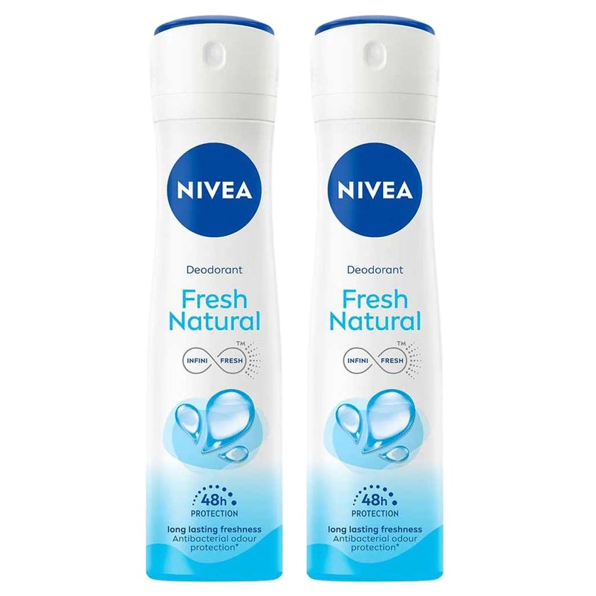 Nivea Women Fresh Natural Deo Spray 150ml, Pack of 2