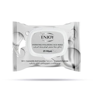 Enjoy Hydrating Hyaluronic Acid Facial Wipes, Pack of 25's