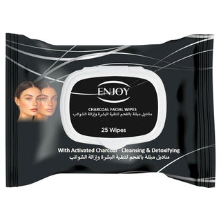 Enjoy Charcoal Facial Wipes, Pack of 25's