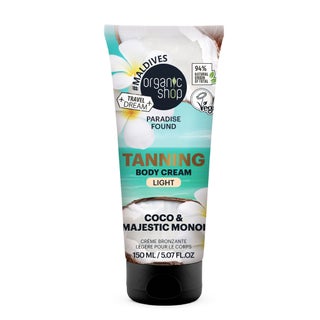 Organic Shop Paradise Found Coco & Majestic Monoi Body Tanning Cream 150ml - Light
