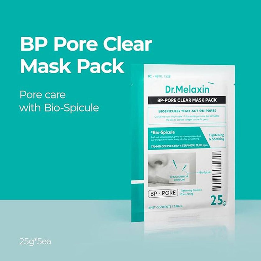 Dr. Melaxin BP Pore Clear Face Sheet Mask 25g, Pack of 5's