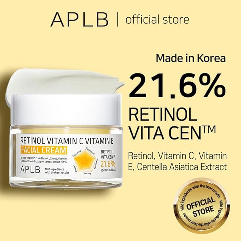APLB Retinol Vitamin C and Vitamin E Facial Cream 55ml