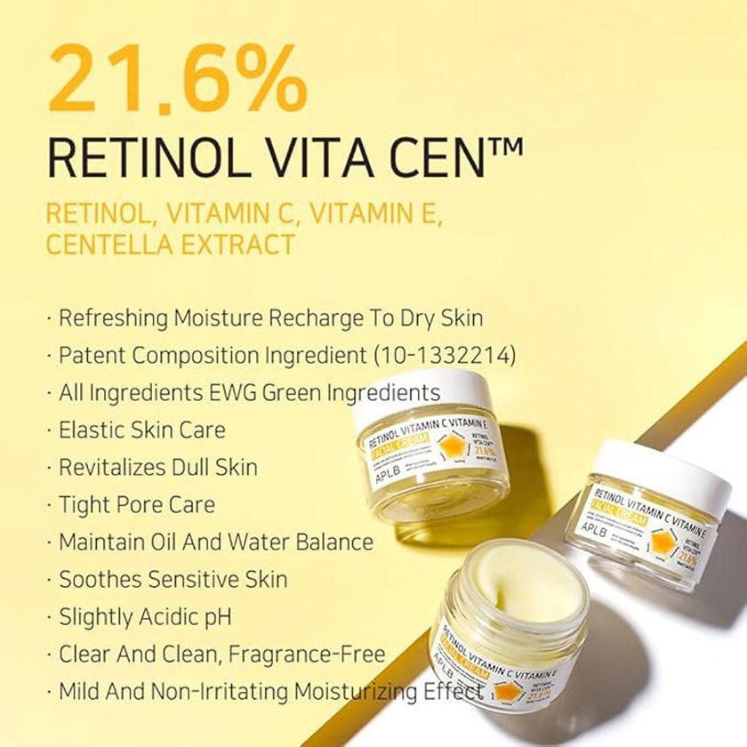 APLB Retinol Vitamin C and Vitamin E Facial Cream 55ml