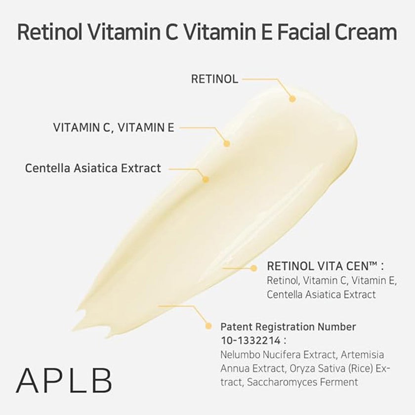 APLB Retinol Vitamin C and Vitamin E Facial Cream 55ml