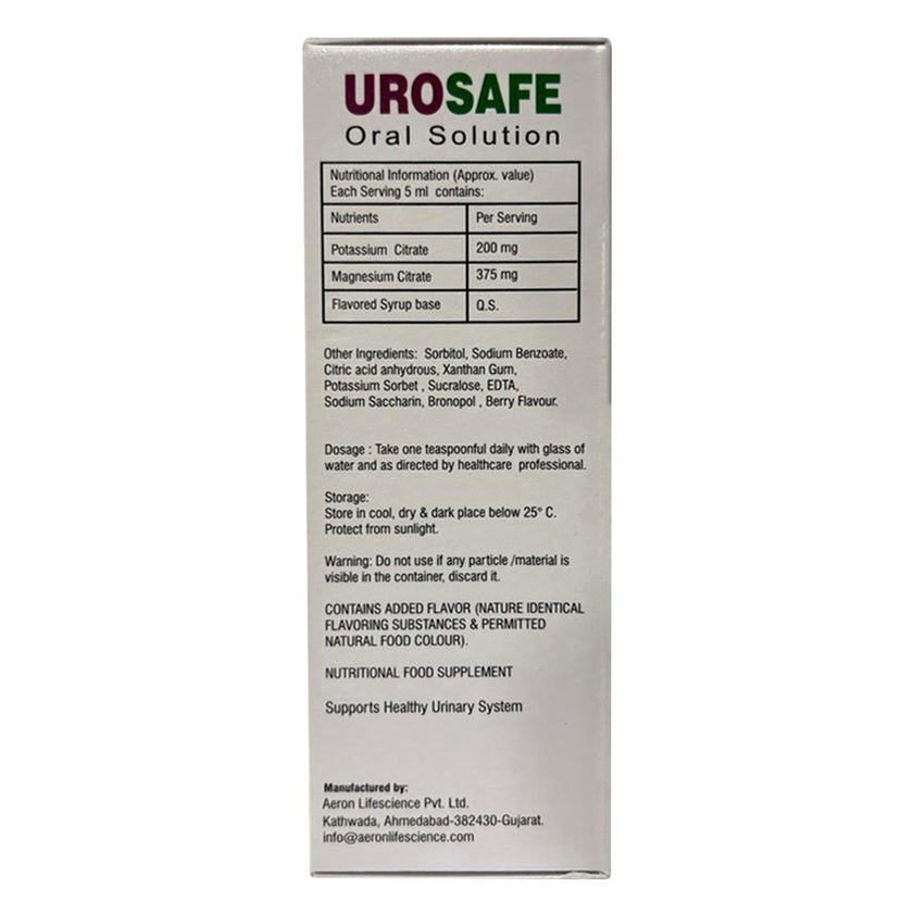 Urosafe Berry Flavour Oral Solution 100ml